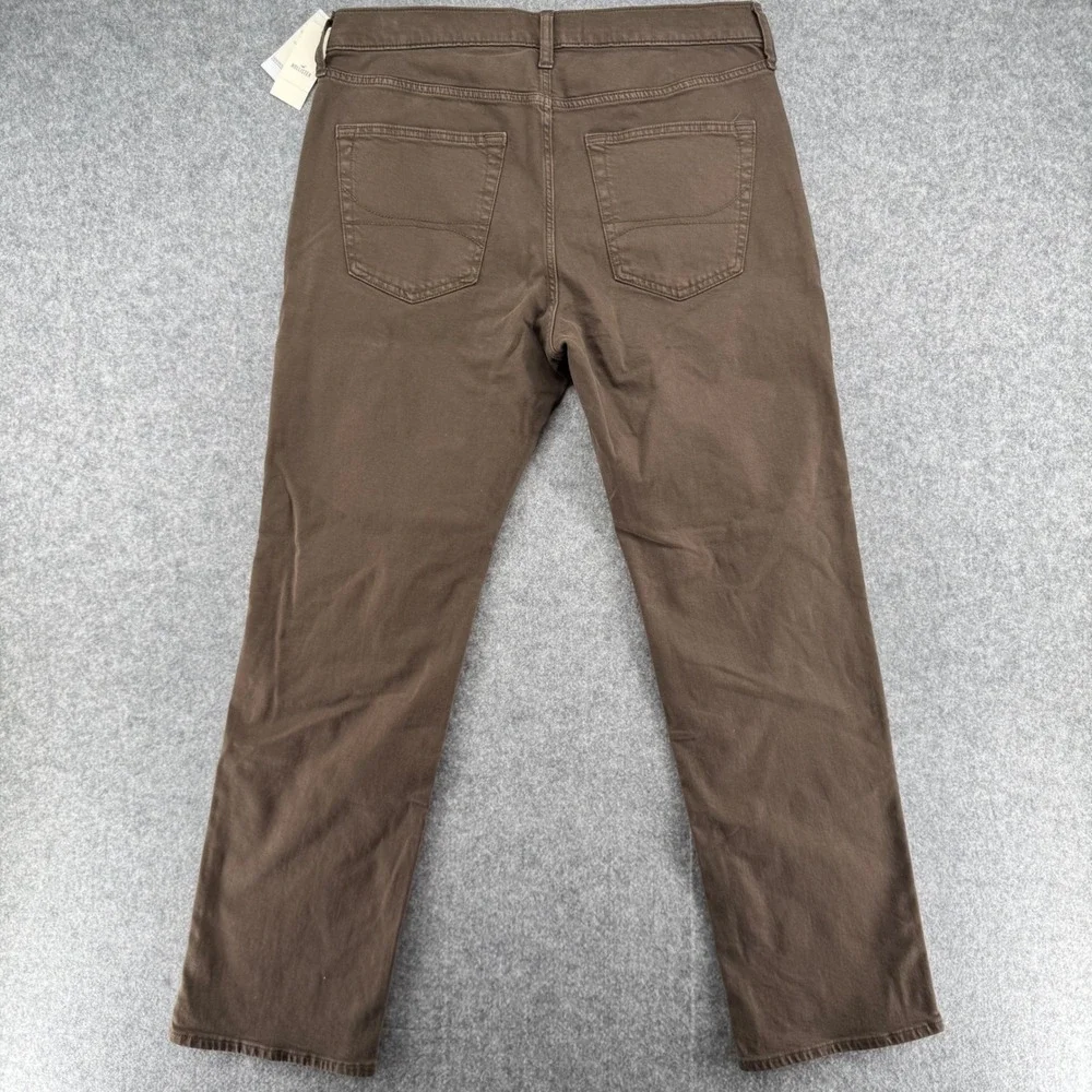 Hollister Straight Leg Pants Mens 33x32 Brown Classic Five-Pocket Chino